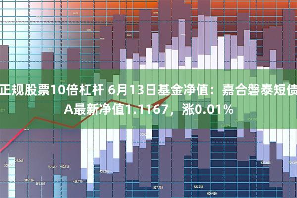 正规股票10倍杠杆 6月13日基金净值：嘉合磐泰短债A最新净值1.1167，涨0.01%