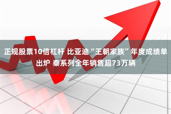 正规股票10倍杠杆 比亚迪“王朝家族”年度成绩单出炉 秦系列全年销售超73万辆